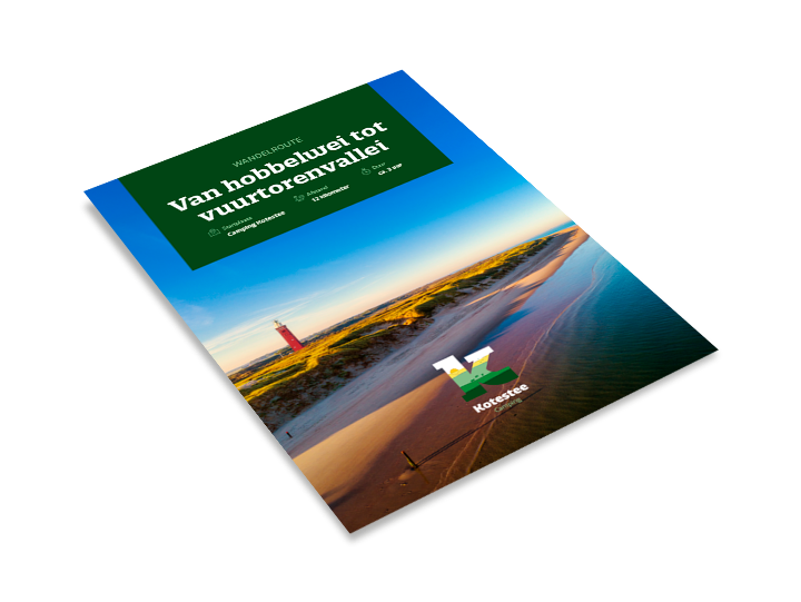 Route Van hobbelduin tot vuurtorenvallei met uitzicht op duinen en vuurtoren