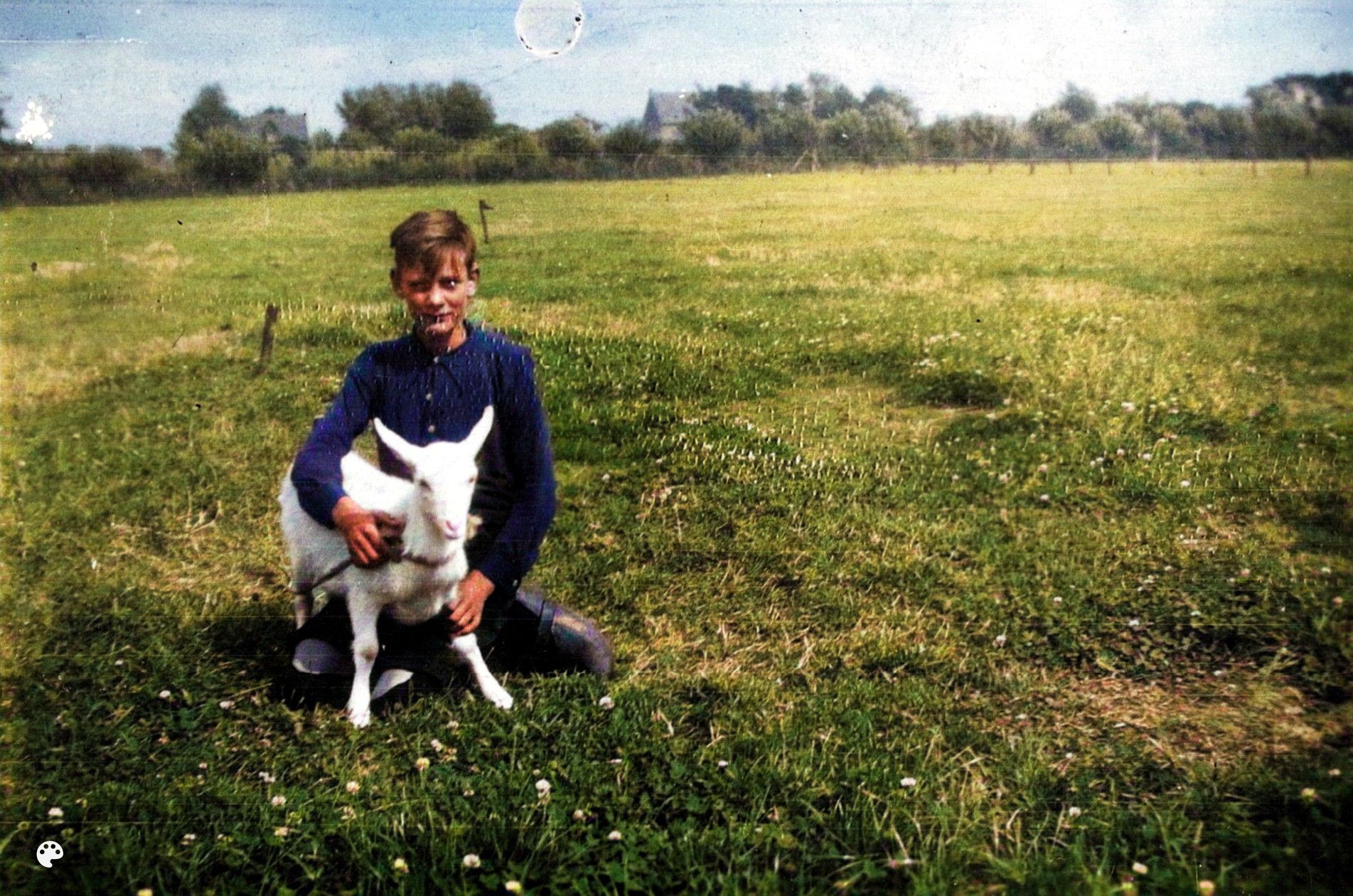 Krijn Verhage met geitje