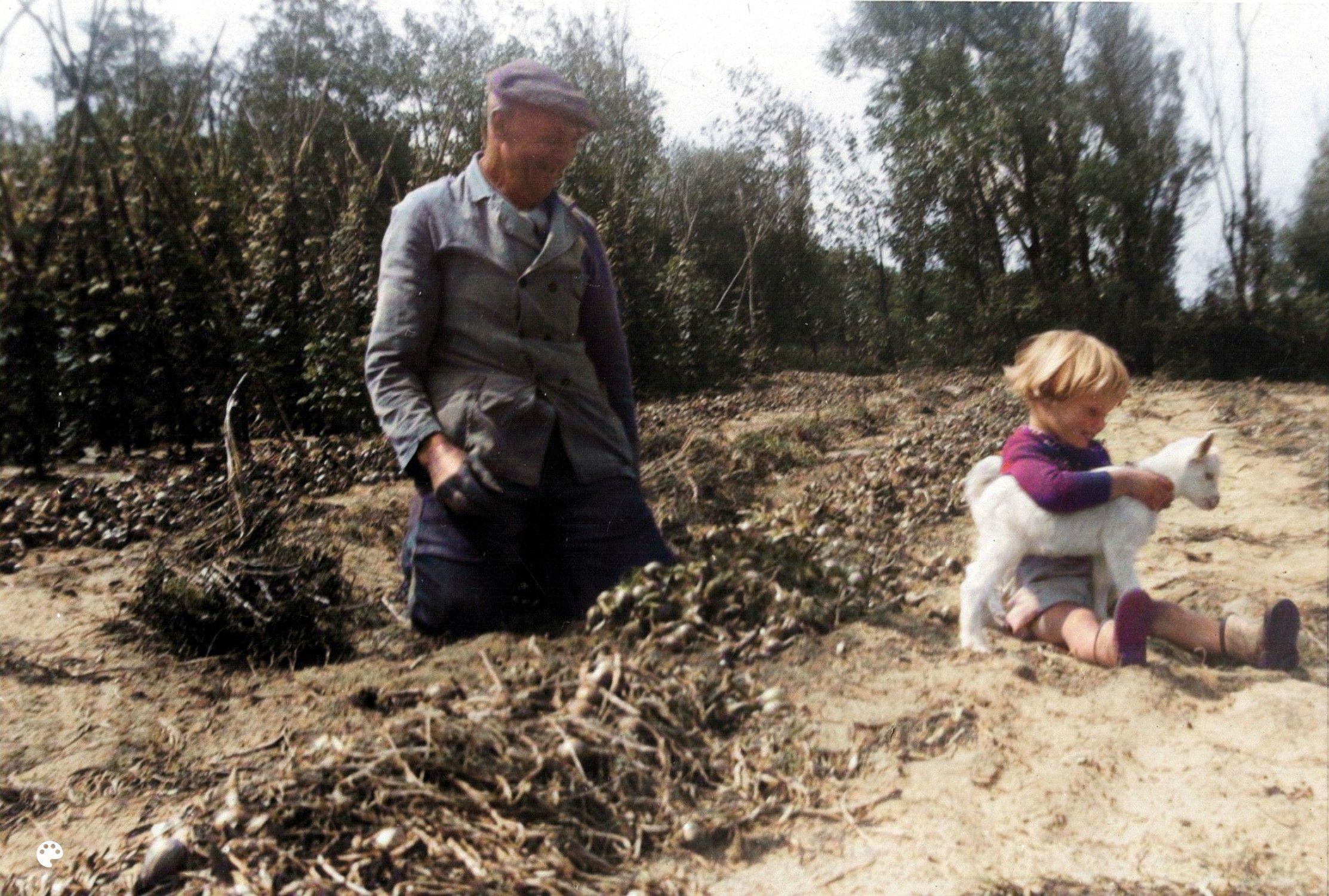 Dirk Verhage met kleindochter Truus Verhage